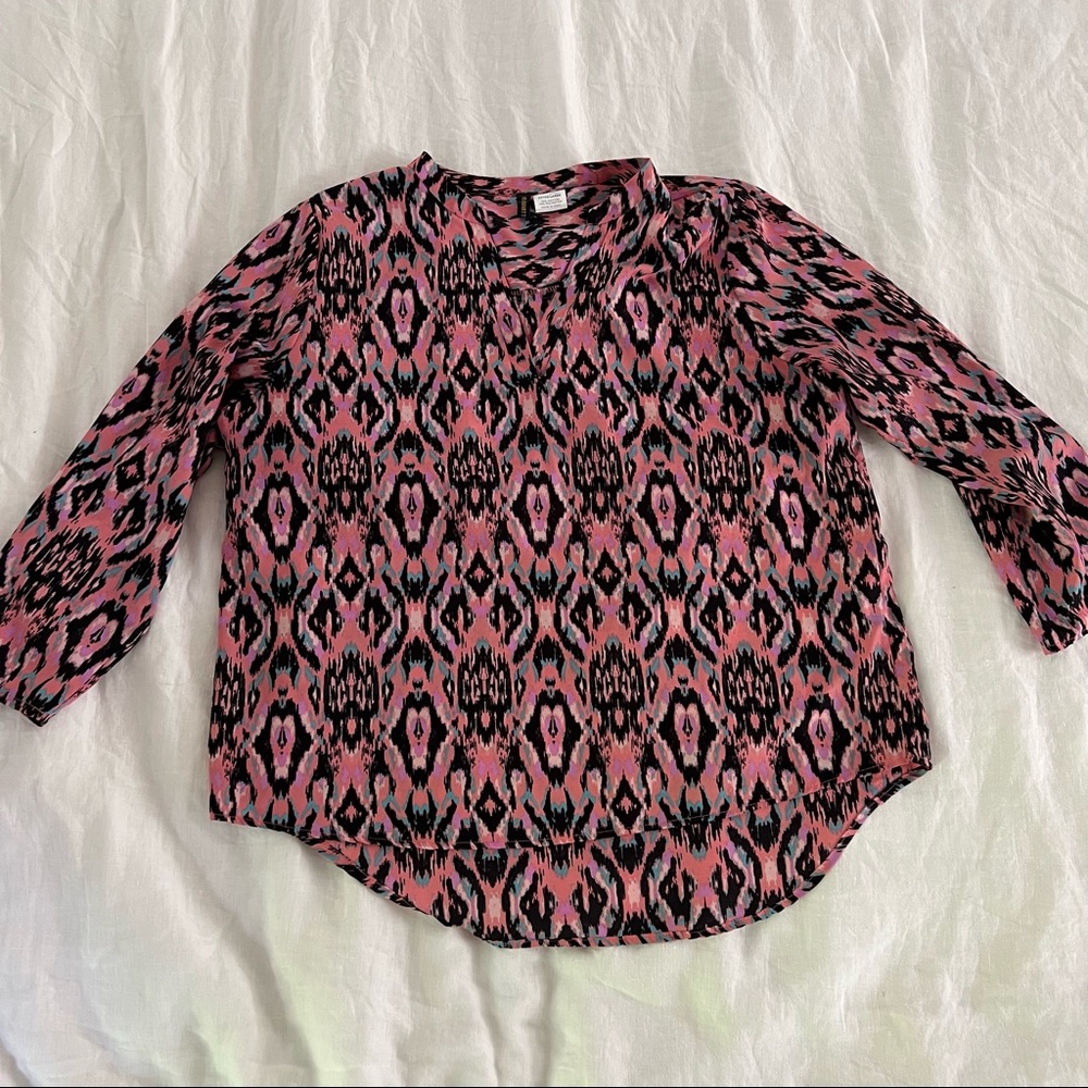 Long Sleeve Pink Blouse, Size XL